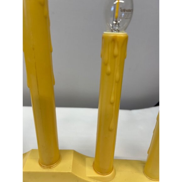 7 Sets Vintage Electric Candle Candelabra With Bulbs Yellow Drip Style Holiday D - Picture 4 of 6